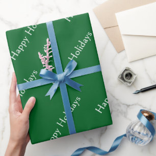 Frohe Feiertage Wrap Green Geschenkpapier