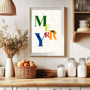 Frohe Feiertagsdekoration, Wandkunst Weihnachtspos Poster
