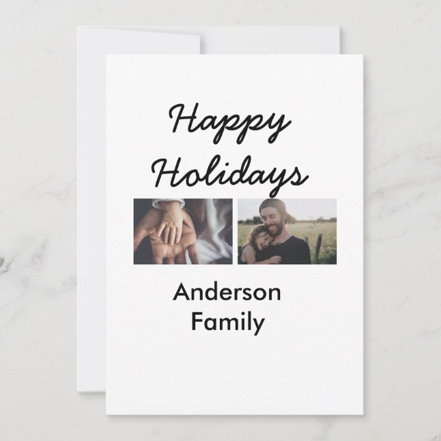 Frohe Ferien Vater Sohn der Familie Weihnachten Fo Einladung (Vorderseite)