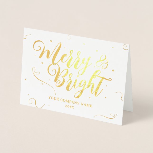 Frohe Festtage Company Foil Card Folienkarte (Vorderseite)