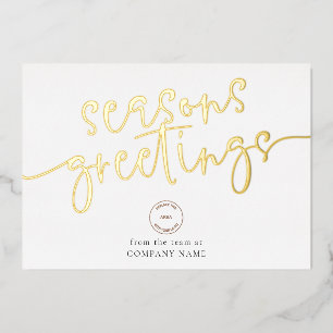 Frohe Festtage Corporate Logo Luxus Real Folien Feiertagskarte