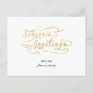 Frohe Festtage (GOLD) Feiertagspostkarte