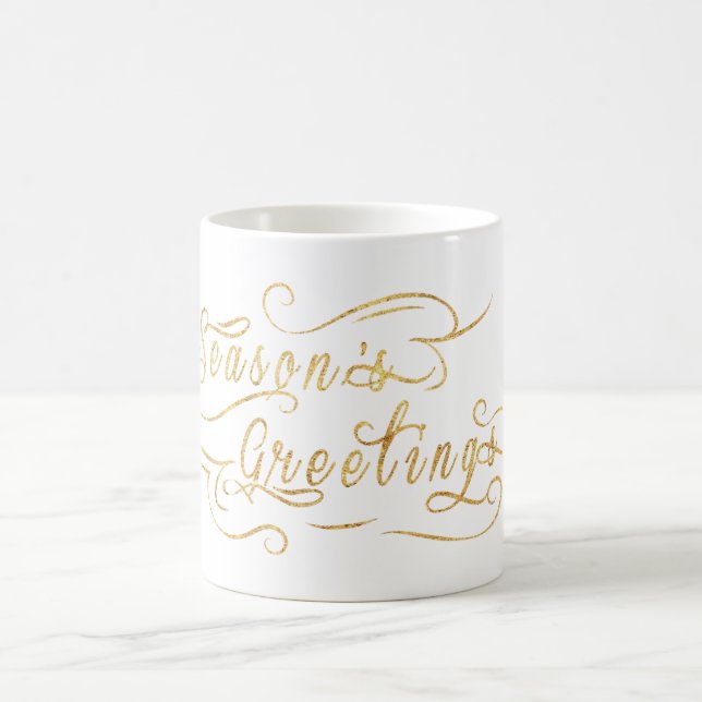 Frohe Festtage (GOLD) Kaffeetasse (Mittel)