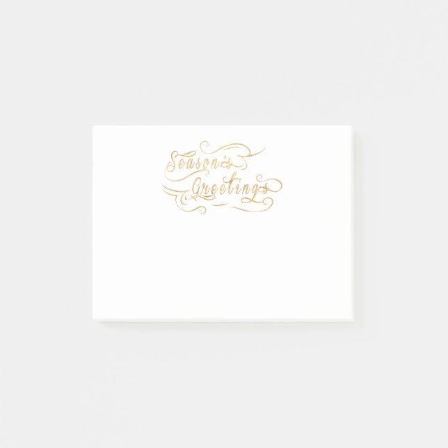 Frohe Festtage (GOLD) Post-it Klebezettel (Vorderseite)