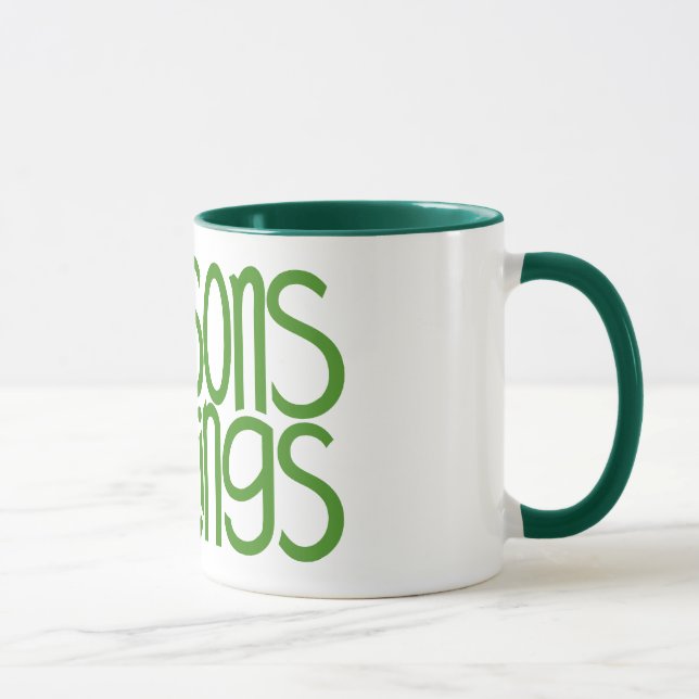 Frohe Festtage Grüne Tasse (Rechts)