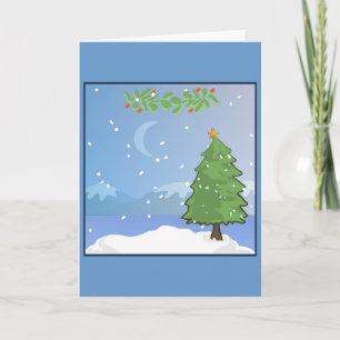Frohe Festtage Holly und Fir Card Feiertagskarte