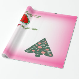 Frohe Festtage Lebhafte Grüne Grenze Geschenkpapier