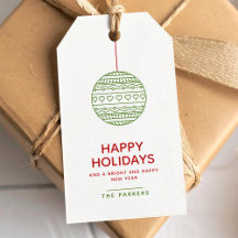 Frohe Festtage Minimalistisches Weihnachtsball-The