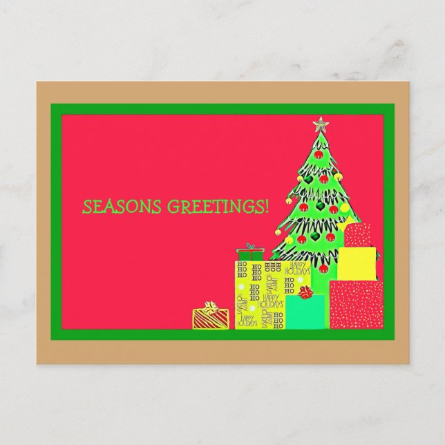 Frohe Festtage Postkarte (Vorderseite)