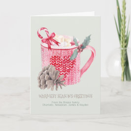Frohe Festtage Schokolade und Marshmallows Feiertagskarte