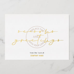 Frohe Festtage Script Company Logo Overlay Real Folien Feiertagskarte