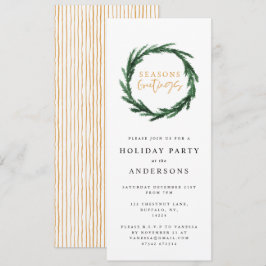 Frohe Festtage streifen Wasserfarbenkranz Urlaub Einladung