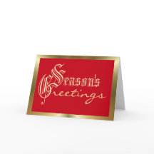 Frohe Festtage - Weihnachten in Rot und Gold