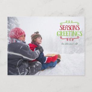 Frohe Festtage Weihnachts-Foto Postkarte