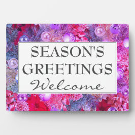 FROHE FESTTAGE Weihnachts-Willkommen Fotoplatte