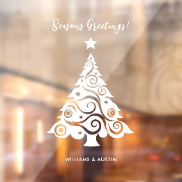 Frohe Festtage Weihnachtsbaumdekoration Fensteraufkleber