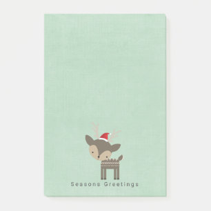 Frohe Festtage Weihnachtsfest in roter Weihnachtsm Post-it Klebezettel