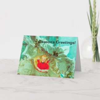 Frohe Festtage Weihnachtskarte & Engelkirsche. Dankeskarte