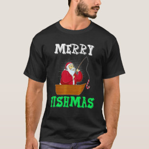Frohe Fisch-Weihnachten Angler Nicholas Engel T-Shirt