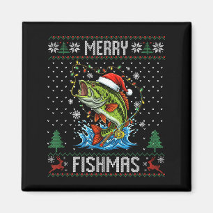 Frohe Fisch-Weihnachten B Fisch Angel-Weihnachten Magnet