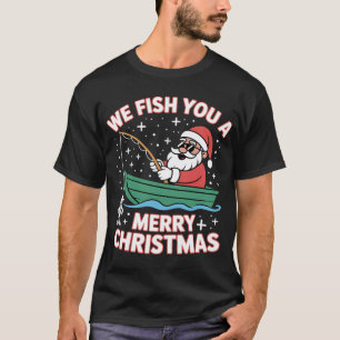 Frohe Fisch-Weihnachten Bass-Angeln hässlicher Wei T-Shirt