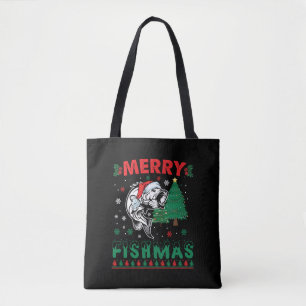 Frohe Fisch-Weihnachten Fisch-Angeln Vater Fischer