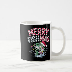 Frohe Fisch-Weihnachten Santa Angler Liebhaber Lus Kaffeetasse