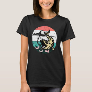 Frohe Fische und Wurmfisch Farm gestört Retro T-Shirt