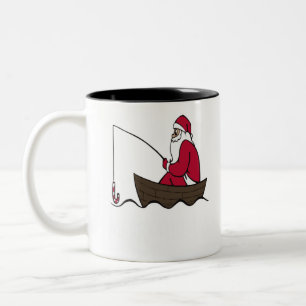 Frohe Fischerei santa Weihnachten Fischer.pn Zweifarbige Tasse
