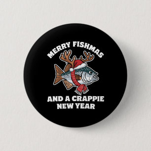 Frohe Fischmassen und ein Crappie-Neujahr Fischen  Button