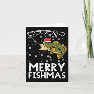 Frohe Fishmas Fisch Fischen Weihnachten Vater Männ Karte