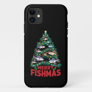 Frohe Fishmas Weihnachtsbaum Lights Fish Angeln Case-Mate iPhone Hülle