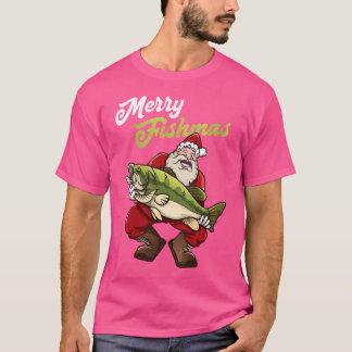 Frohe Fishmas Weihnachtsfisch Fischen T-Shirt