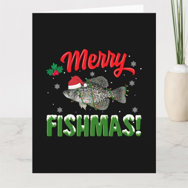 Frohe Fishmas Weihnachtsfisch Liebhaber Karte (Vorderseite)