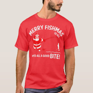 Frohe Fishmas zu allen guten Weihnachtsangeln Fisc T-Shirt