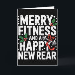 Frohe Fitness Frohes neues hinteres Workout Fitmas Karte<br><div class="desc">Frohe Fitness Frohes neues hinteres Workout Fitmas Weihnachten</div>