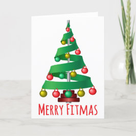 Frohe Fitness-Weihnachten Feiertagskarte
