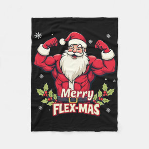Frohe Flex-mas Muskeln für Weihnachten Weihnachten Fleecedecke