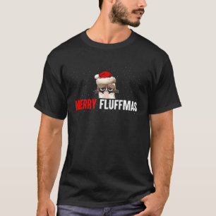 Frohe Fluffweihnachten Catmas Süße Mürrische Katze T-Shirt