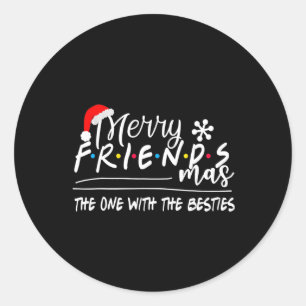 Frohe Freunde-Weihnachten Die Eine Mit Den Besten Runder Aufkleber
