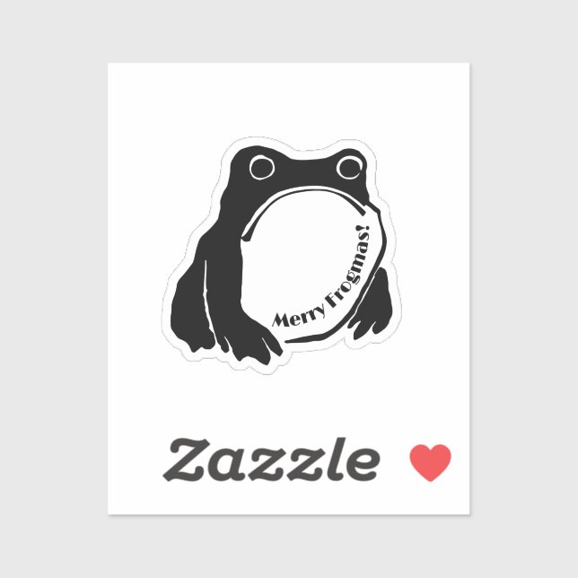 Frohe Frogmen mit dem Grumpy Frog Mem wünschen Aufkleber (Blatt)