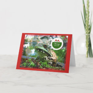 Frohe Froschkarte Feiertagskarte