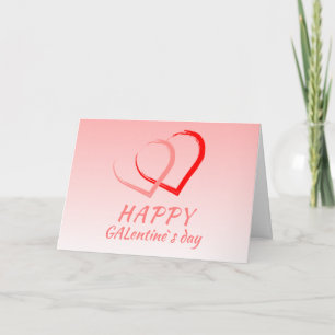 Frohe Galentine`s Day Rosa Herz Freundin Feiertagskarte