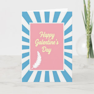 Frohe Galentines Day Karte mit Streifen
