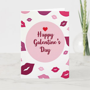 Frohe Galentines Day Lippen Karte
