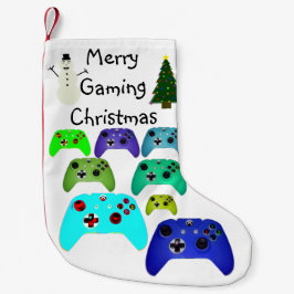 Frohe Gaming Christmas Blue/Green Kleiner Weihnachtsstrumpf