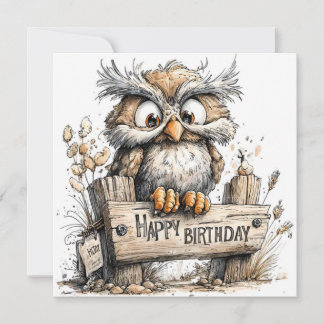 Frohe Geburtstag Eule Karte