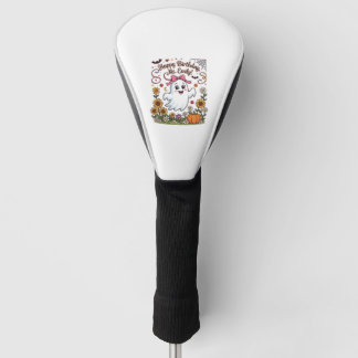Frohe Geburtstag Frau Emily Halloween Geist Kürbis Golf Headcover