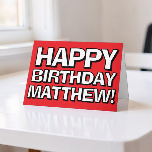 Frohe Geburtstag-Grußkarte mit individuellem Namen Karte
