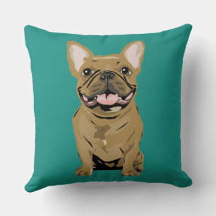 Frohe Geburtstag - Tan French Bulldog Kissen